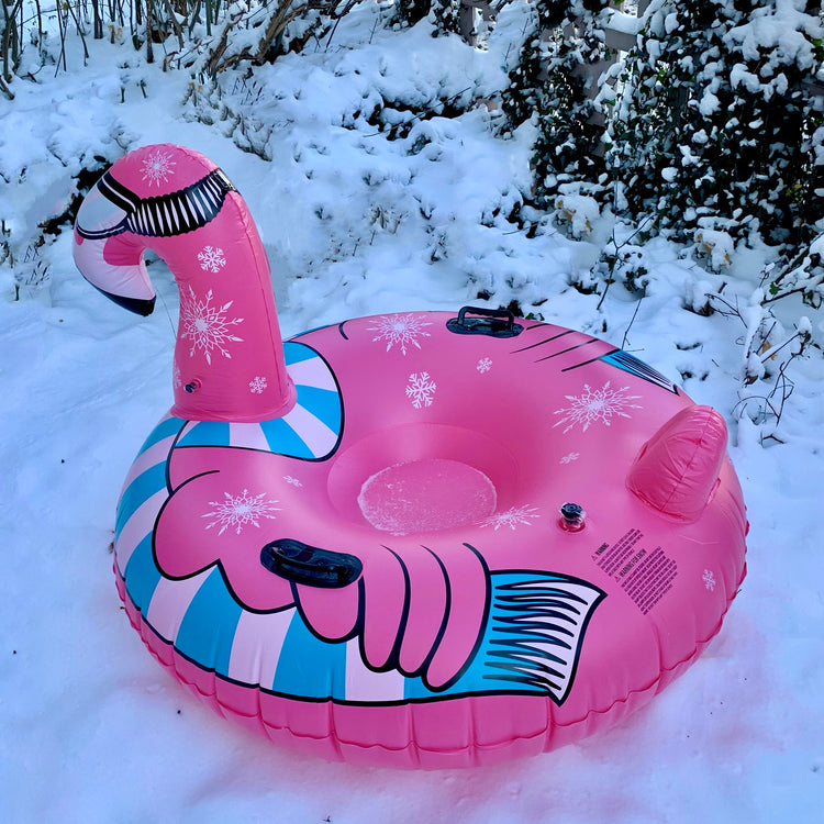 Giant Flamingo Snow Tube - Inflated